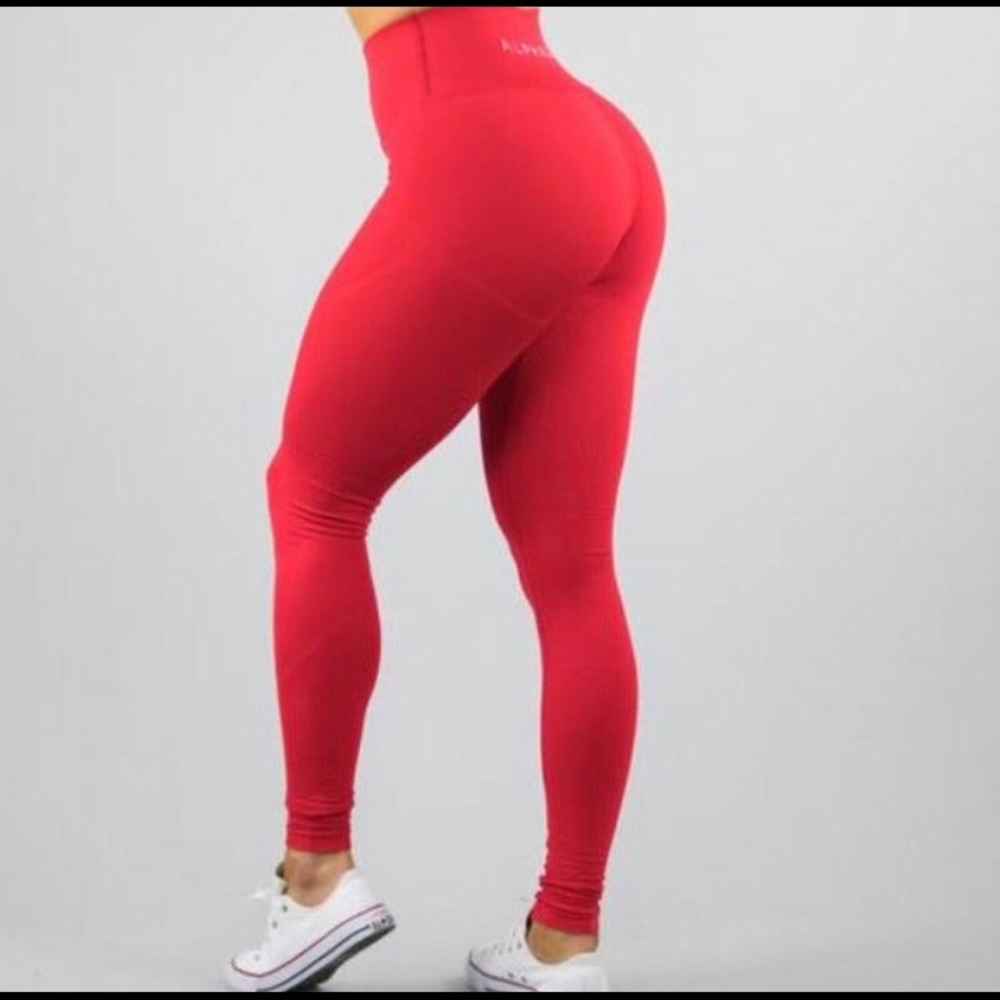 Alphalete Revival Leggings Size S in Formal Red